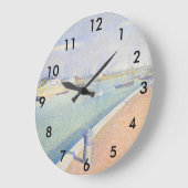 Georges Seurat - The Channel of Gravelines ラージ壁時計 (傾斜)