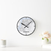 Georgetown Clock City Line Art ラウンド壁時計 (ホーム)