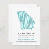 GEORGIA新しいアドレスを移動したNew Home ポストカード (正面/裏面)