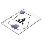 Georgia Alpha Delta Kappaブラックトライアングルロゴ ノートブック (左側)