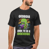 Georgia - Born To Be A Bookworm - Personalized Tシャツ (正面)