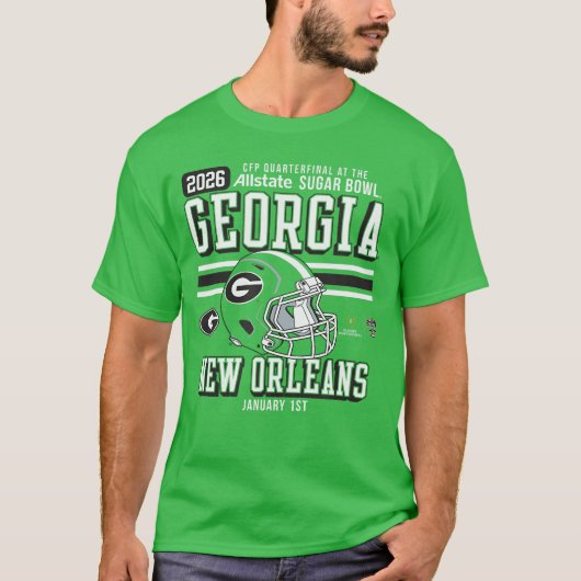 Georgia Bulldogs Sugar Bowl CFP Quarterfinal 20252 Tシャツ (正面)
