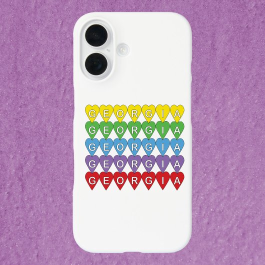 Georgia Colorful Hearts Case-Mate iPhoneケース