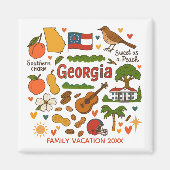 Georgia Family Trip Keepsake Custom マグネット (正面)