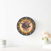 Georgia Firefighter  clock ラウンド壁時計 (ホーム)