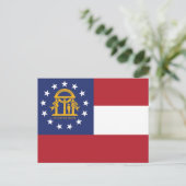 Georgia Flag Peach State Coat of Arms ポストカード (スタンド正面)