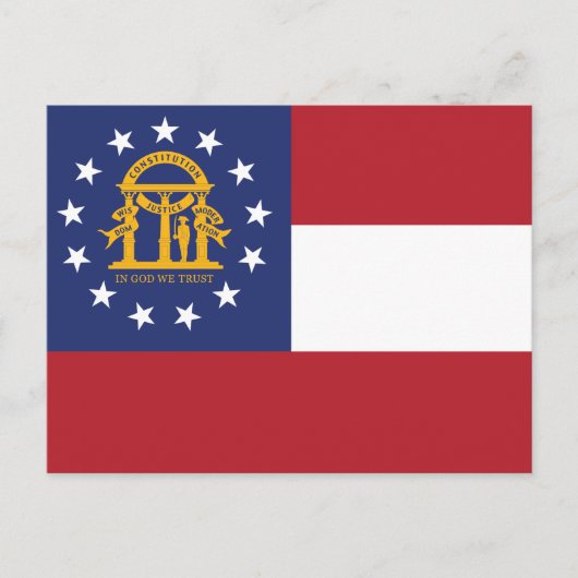 Georgia Flag Peach State Coat of Arms ポストカード (正面)