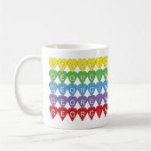 Georgia Heart Pattern Rainbow コーヒーマグカップ (左)
