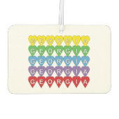 Georgia Hearts Rainbow カーエアーフレッシュナー (裏面)