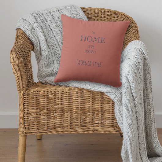 Georgia Home Throw Pillow with Cities – Custom クッション