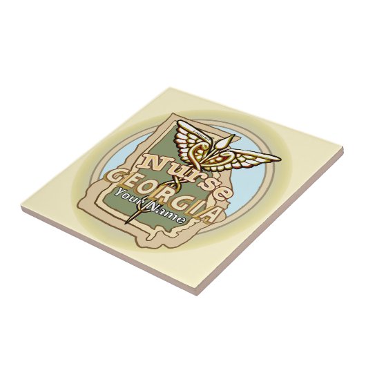 Georgia Nurse Caduceus Tile タイル (側面)