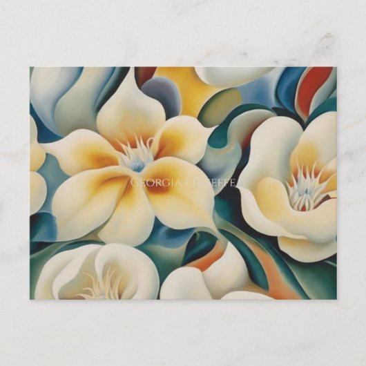 Georgia O'Keeffe flowers ポストカード (正面)