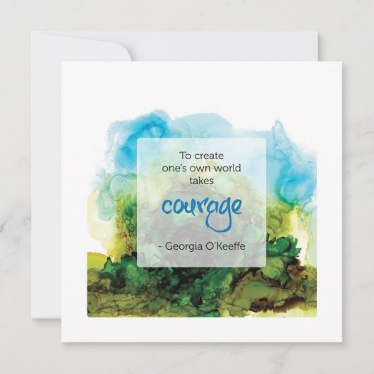 Georgia O'Keeffe Quote Inspirational Card カード (正面)