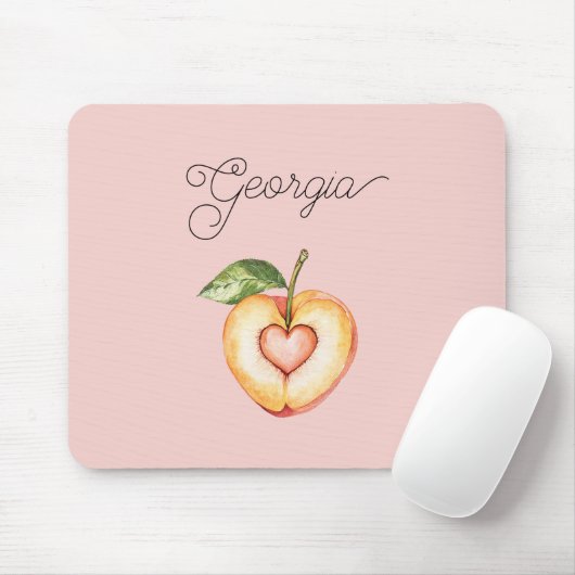 Georgia Peach Heart Fruit マウスパッド (マウス)
