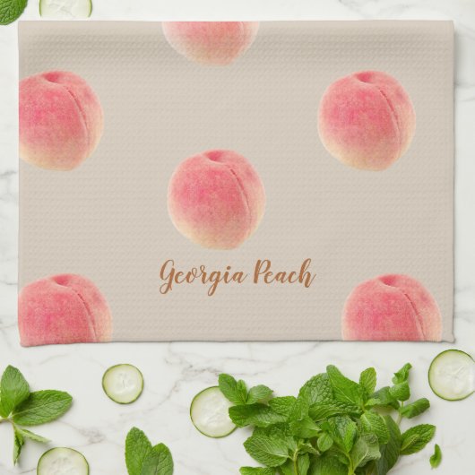 Georgia Peach Pattern Kitchen Towels  キッチンタオル (折り畳み)