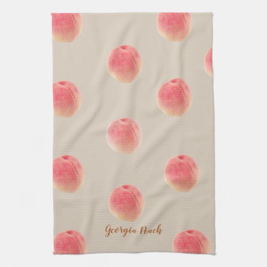 Georgia Peach Pattern Kitchen Towels  キッチンタオル (縦)