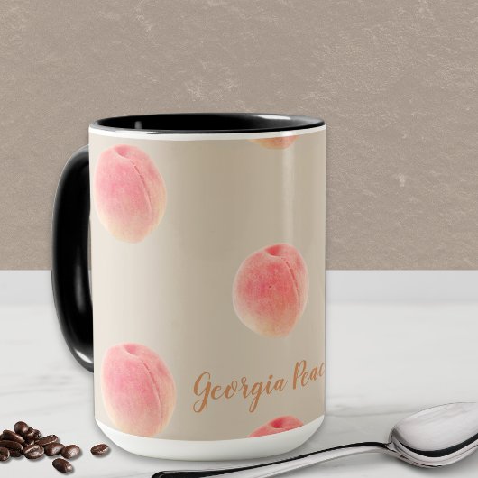 Georgia Peach Pattern Mug マグカップ
