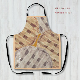 Georgia Peach Pie Custom Kitchen Apron エプロン