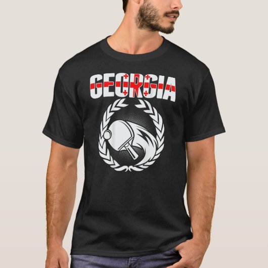 Georgia Ping Pong   Georgian Table Tennis Supporte Tシャツ (正面)