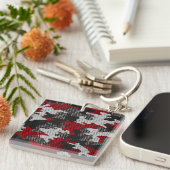 Georgia Red & Black Bulldog Spirit Camo キーホルダー (正面右)