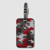 Georgia Red & Black Bulldog Spirit Camo ラゲッジタグ (正面縦)