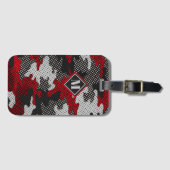 Georgia Red & Black Bulldog Spirit Camo ラゲッジタグ (正面横)