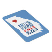 Georgia Save the Date – カスタマイズ可能な都市 マグネット (右側)