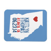 Georgia Save the Date – カスタマイズ可能な都市 マグネット (横)