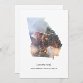 Georgia Save the Date Photo Card セーブザデート (正面/裏面)