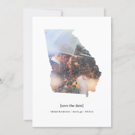 Georgia Save the Date Photo Card セーブザデート