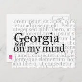 Georgia Serif On My Mind ポストカード (正面/裏面)