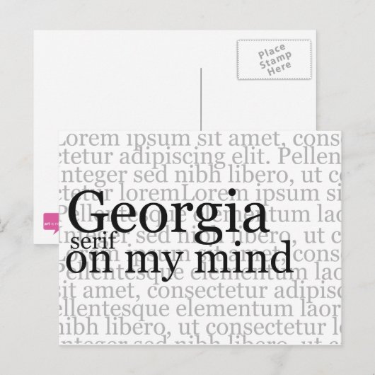Georgia Serif On My Mind ポストカード (正面/裏面)