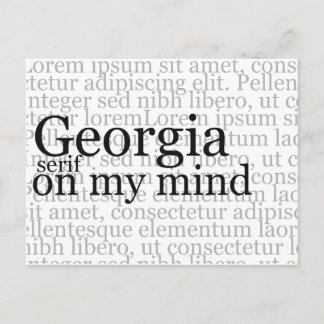 Georgia Serif On My Mind ポストカード
