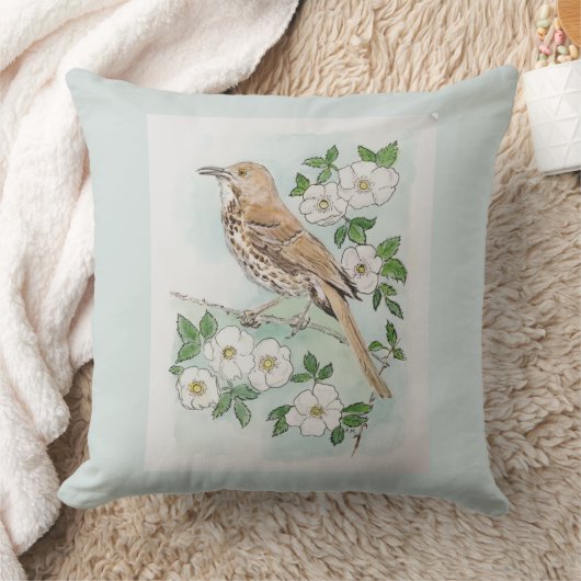 Georgia state bird and flower クッション (ブランケット)