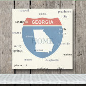 Georgia State Cities Stretched Canvas Print キャンバスプリント
