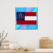Georgia State Flag ポスター (キッチン)