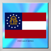 Georgia State Flag ポスター (正面)