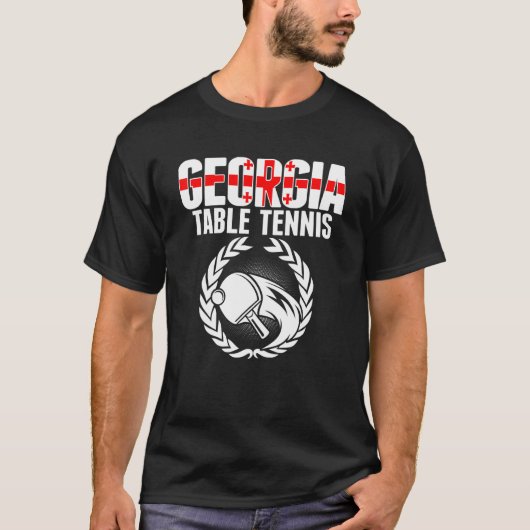 Georgia Table Tennis   Georgian Ping Pong Supporte Tシャツ (正面)