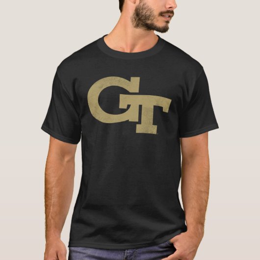 Georgia Tech Yellow Jackets Distressed Primary  1 Tシャツ (正面)