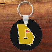 Georgia-themed Golf Tee - Funny Golf Lover State P キーホルダー (正面)