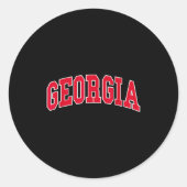 Georgia - Throwback Design - Clic  ラウンドシール (正面)