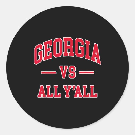 Georgia - Throwback Design - Clic  ラウンドシール (正面)