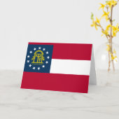 Georgian Flag, Flag of Georgia カード (黄色い花)