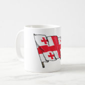 Georgian Flag Red and White Cross コーヒーマグカップ (正面左)