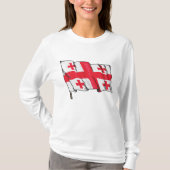 Georgian Flag Red and White Cross Tシャツ (正面)