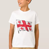 Georgian Flag Red and White Cross Tシャツ (正面)