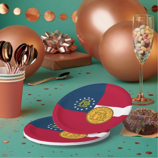 Georgian Flag & Seal, Flag of Georgia ペーパープレート (複数)