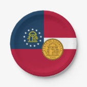 Georgian Flag & Seal, Flag of Georgia ペーパープレート (正面)