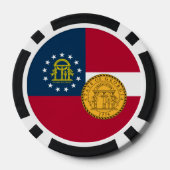 Georgian Flag & Seal, Flag of Georgia ポーカーチップ (裏面)