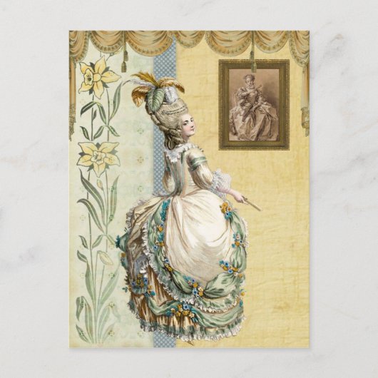 Georgian Lady見るby Boucher ポストカード (正面)